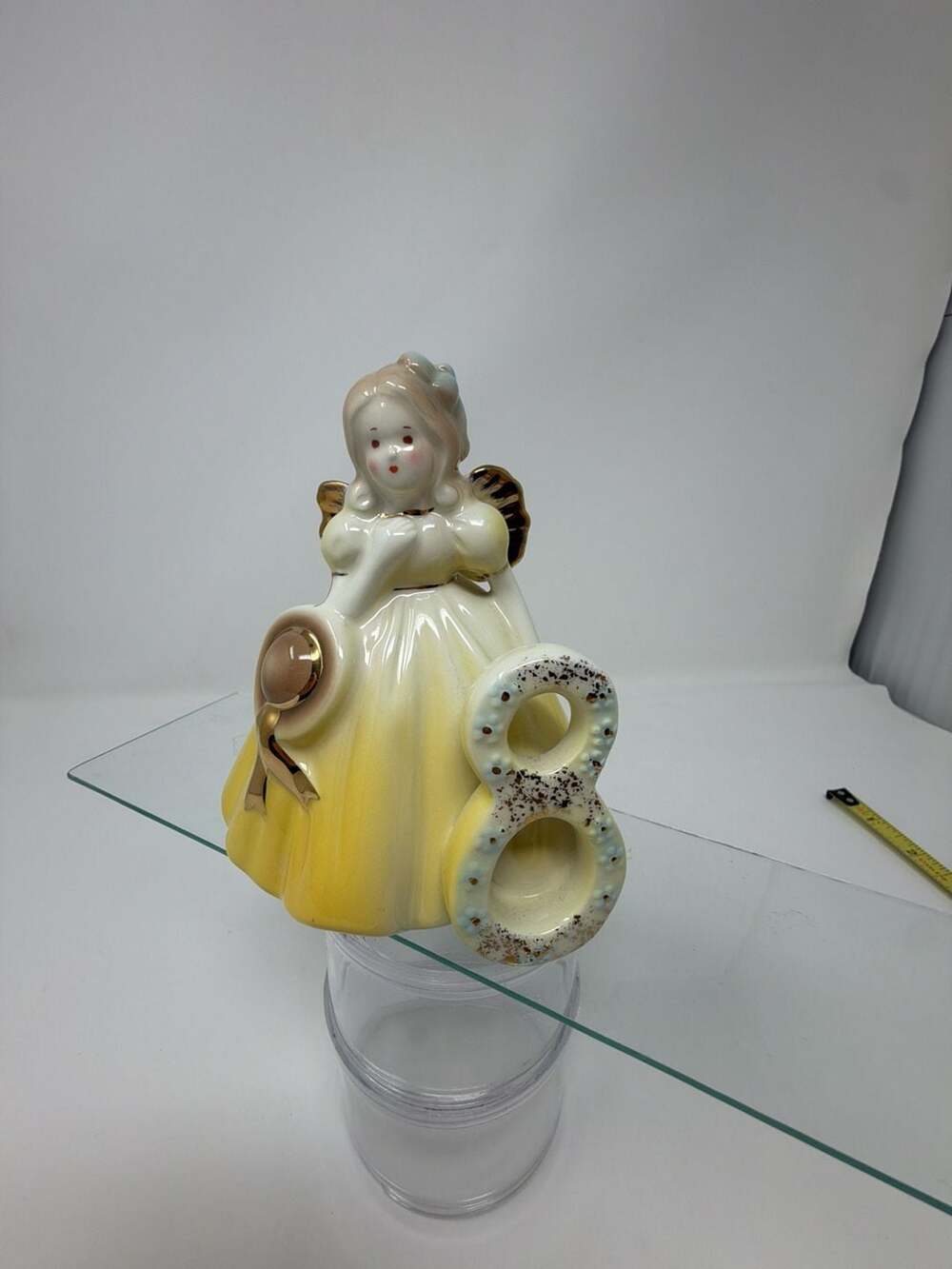 Vintage Josef Originals Birthday Angel Figurine, Age 8